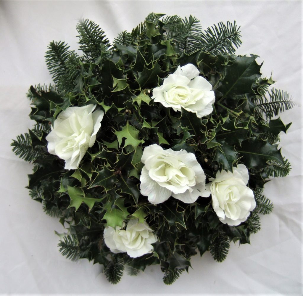 8 Inch Dome Cream Roses