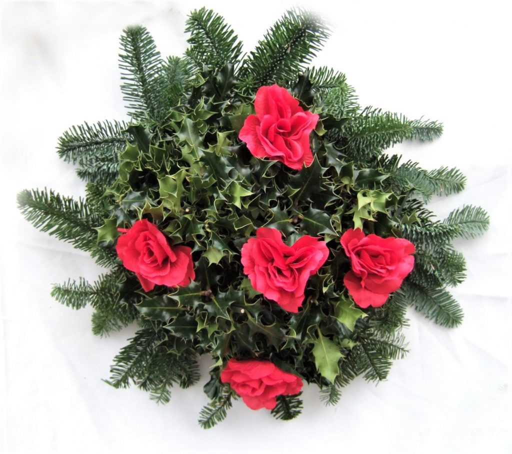 8 Inch Dome Red Roses