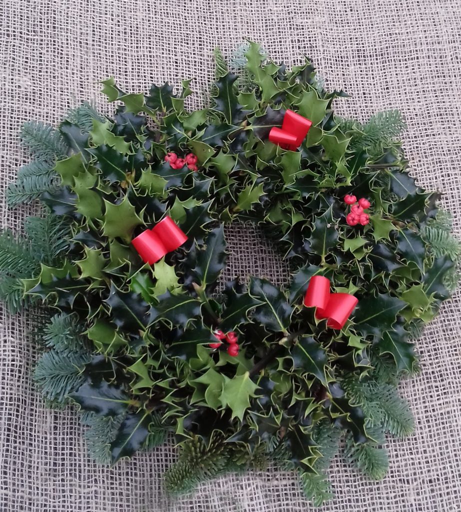 8 Inch Red Bow and Berry